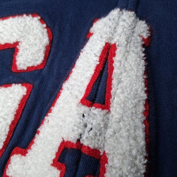 Gap Kids Hooded Sweatshirt Youth Size Medium Blue Full Zip Hoodie Chenille - Picture 9 of 10